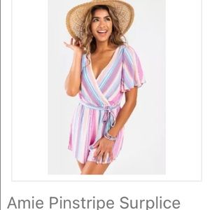Amie pinstripe romper